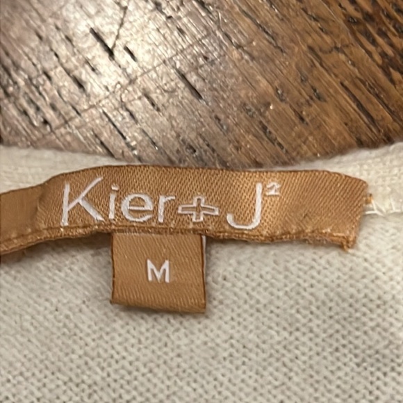 Kier and J Women’s Cashmere Sweater Grey and White Size Medium - Picture 3 of 4